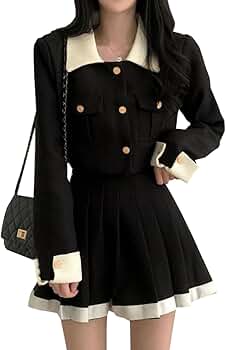 Amazon.co.jp: [WANSHIX] ツイード風 セットアップ