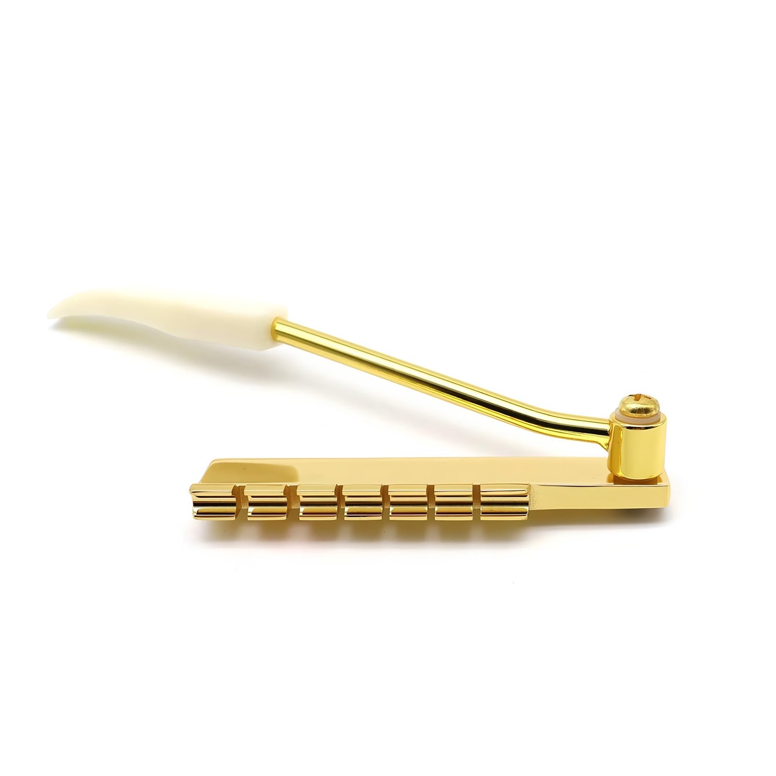 Puente Vibrato para Guitarra Eléctrica, Cordal de Latón con Brazo de Trémolo, 2 Opciones de Tamaño para Guitarras Eléctricas ES SG Firebird Flying V (GOLD)