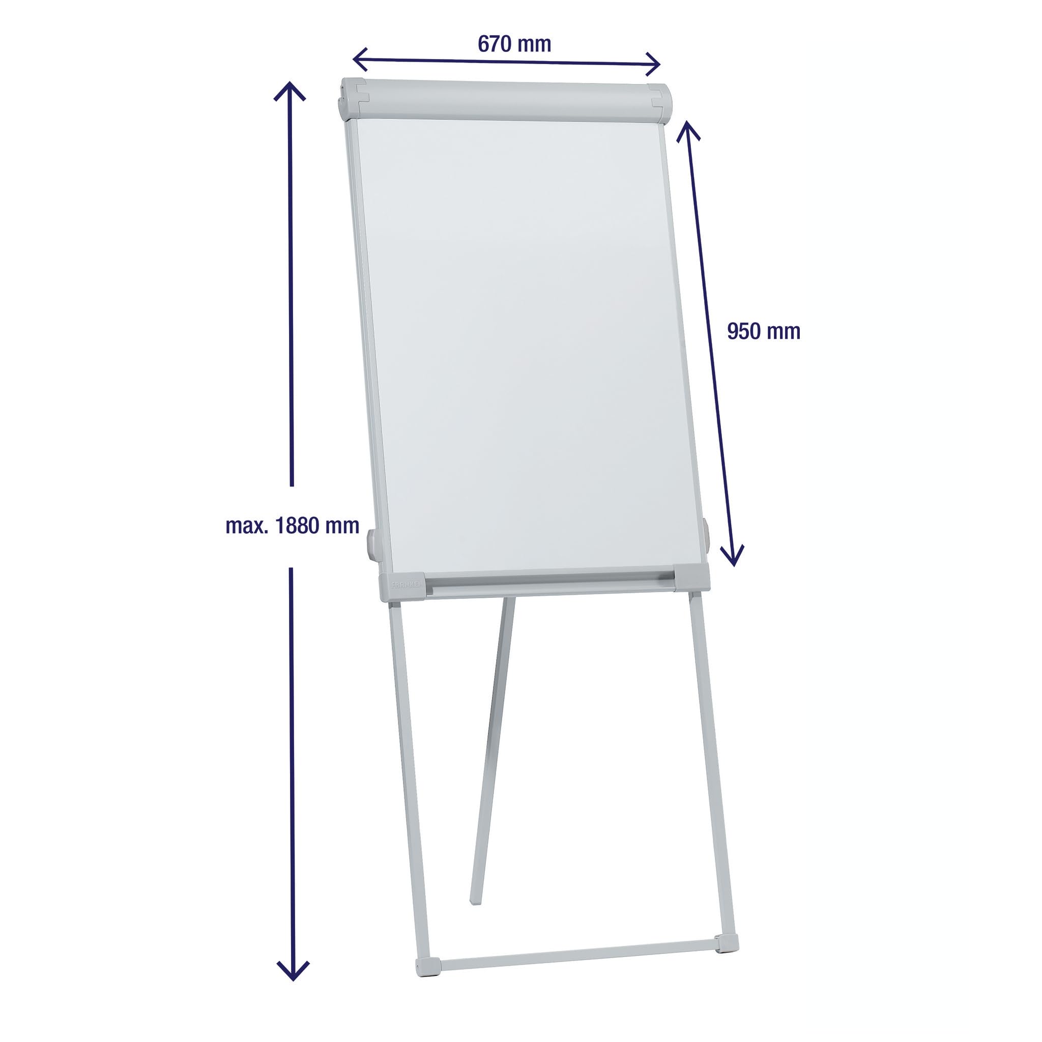 Franken FC43 - Lavagna a fogli mobili standard, 67 x 95 cm, superficie d'appoggio 67,5 x 58 cm, grigio chiaro