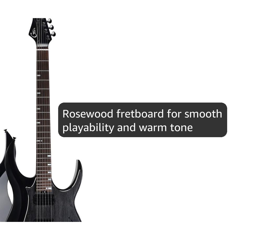 GTRS M800 Smart Electric Guitar Kit With Effects, Practice Guitar Intelligent System With HH Pickup, 80s Loop, 40 Drummer, 10H Bettaty Life, 6 Strings, Right Hand