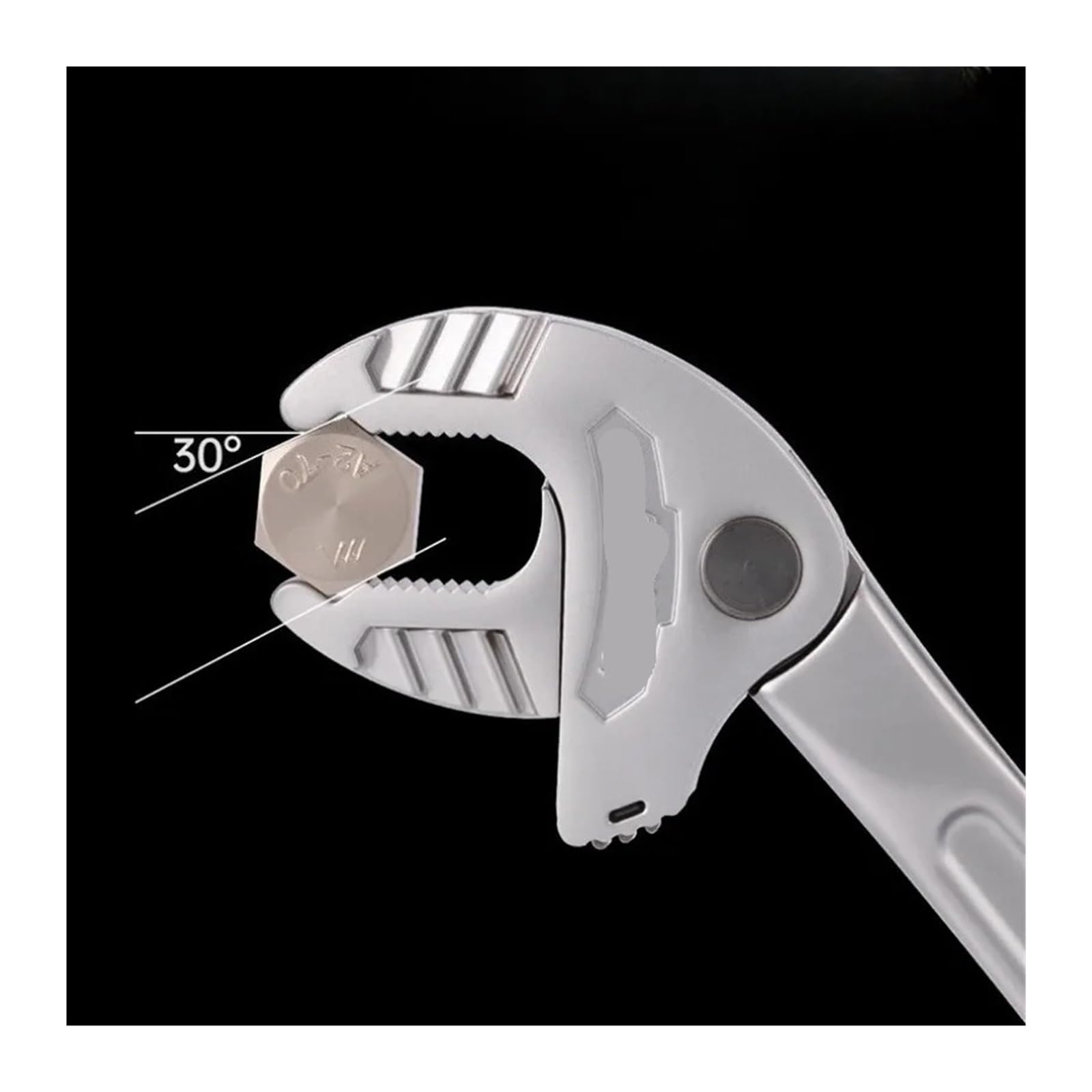 Pinza a Pappagallo Chiave industriale for artigli di granchio for impieghi gravosi Strumento a ganascia larga con cricchetto autoregolante for la produzione tubazioni automobilistiche(M)