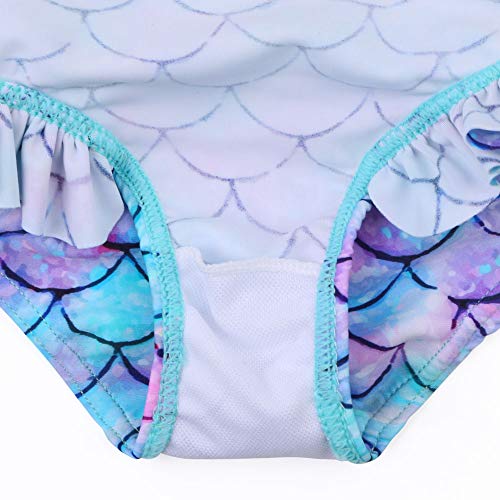 Image of Girls Long Sleeve Zipper Rash Guard 1 Piece UPF 50+ Sun Protection