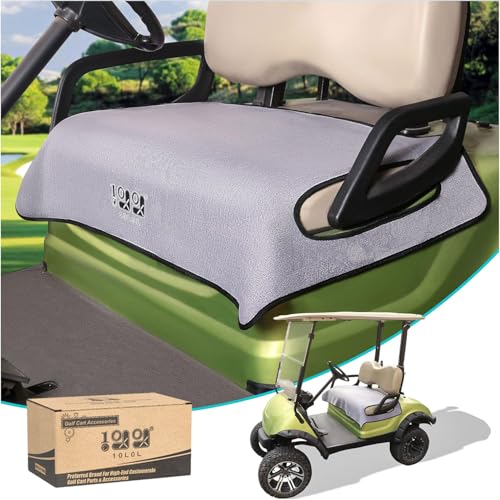 10L0L Universal Golf Cart Seat Cover Blanket Cushion Cover for Yamaha G2, G8, G9, G16, G19, G22 G29 with Armrests, Suitable for All Weather Conditions - Light Gray