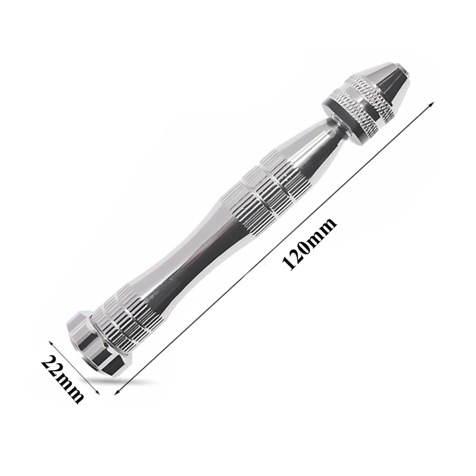 12cm Trapano Mano con 14 Pezzi Mini Twist Bits 0.5mm-3mm Argento Grande Trapani a Mano per Modellismo