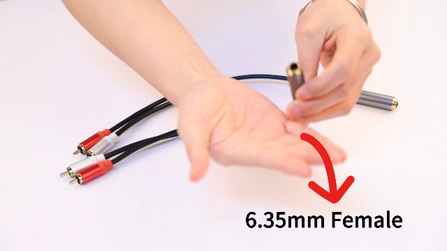 Amazon.com: JSADZKJ 6.35mm Stereo to 2RCA Audio Cable1/4 Inch