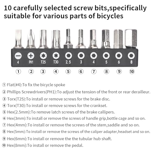 Image of Mini Ratchet Wrench Set with 10 Bits, 1 /4 Ratchet Ratcheting Screwdriver 1 | MTB Road Bike Ratchet Wrench Bike Tool Kit, Bike Repair Kit for Tight Spaces With Extension Rod, Storage Case & Bag