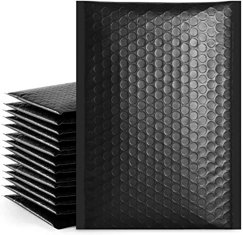 JinRuiKJ Poly Bubble Mailers 8.5x12 Inches Self Seal Black Padded Envelopes Waterproof Envelopes Shipping Envelopes Bags Pack of 25 ( 8.5x12inch 25pcs)