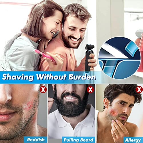Electric Razor For Men,Gisix Wet And Dry Mens Shaver Cordless Rechargeable Electric Shaver For Men,Portable Rotary Facial Shaver Men,Waterproof Mens Razor For Shaving With Beard Trimmer Husband Gift #TOP2