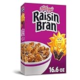 Kellogg's Raisin Bran Breakfast Cereal, High Fiber Cereal, Made with Real Fruit, Original, 16.6oz Box (1 Box)