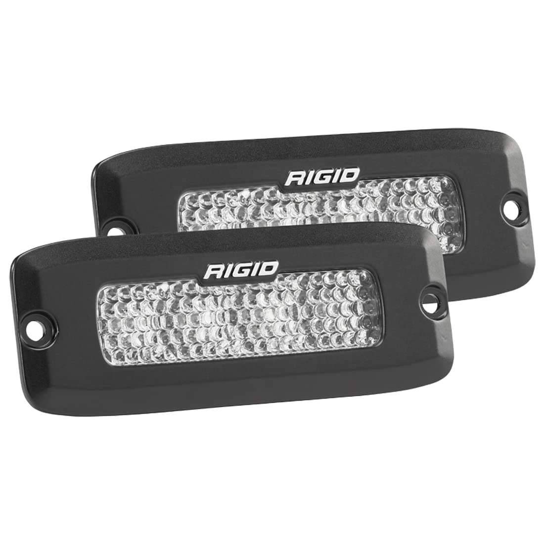 RIGID INDUSTRIES - SR-Q PRO FLOOD DIFFUSED PAIR BLACK FLUSH MOUNT