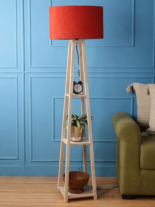 Art Global Italian Floor Lamps for Home Decoration, Living Room, Bedroom Floor Lamp Colour (Red)