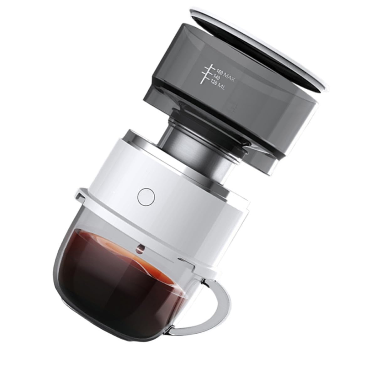 Macchina da Caffè Portatile per Uso Doppio Filtro a Maglia Fine, Capacità 160ml, Materiale Abs e Acciaio Inox, per Casa e Attività All'aperto Stili multipli