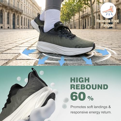 Image of ZOVE Wide Toe Box Shoes Women Extra Wide Width Sneakers Ultra Light Road Running Shoes Non-Slip Tennis Sneakers Breathable Walking Athletic