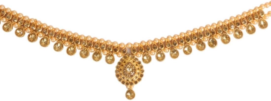 WomenSkyTraditional Gold Polished Kamarpatta, Kamar Chain, Tagdi, Kardhani, Bellychain, Kamarband, Vaddanam Waistchain for Women
