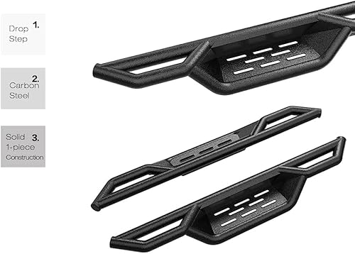 Miniatura 3 de APS Estribos tubulares negros de 6 pulgadas estilo desplegables Nerf compatibles con Jeep Wrangler JK 2007-2018 de 2 puertas (los estribos laterales