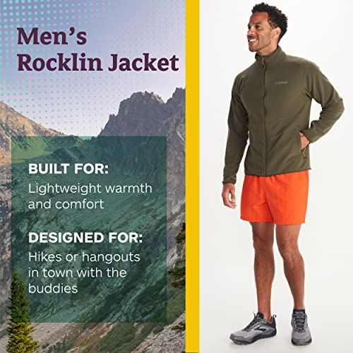 Image of MARMOT Men's Rocklin Full-Zip Jacket - Classic, Warm, Lightweight 100-Weight Fleece Layer