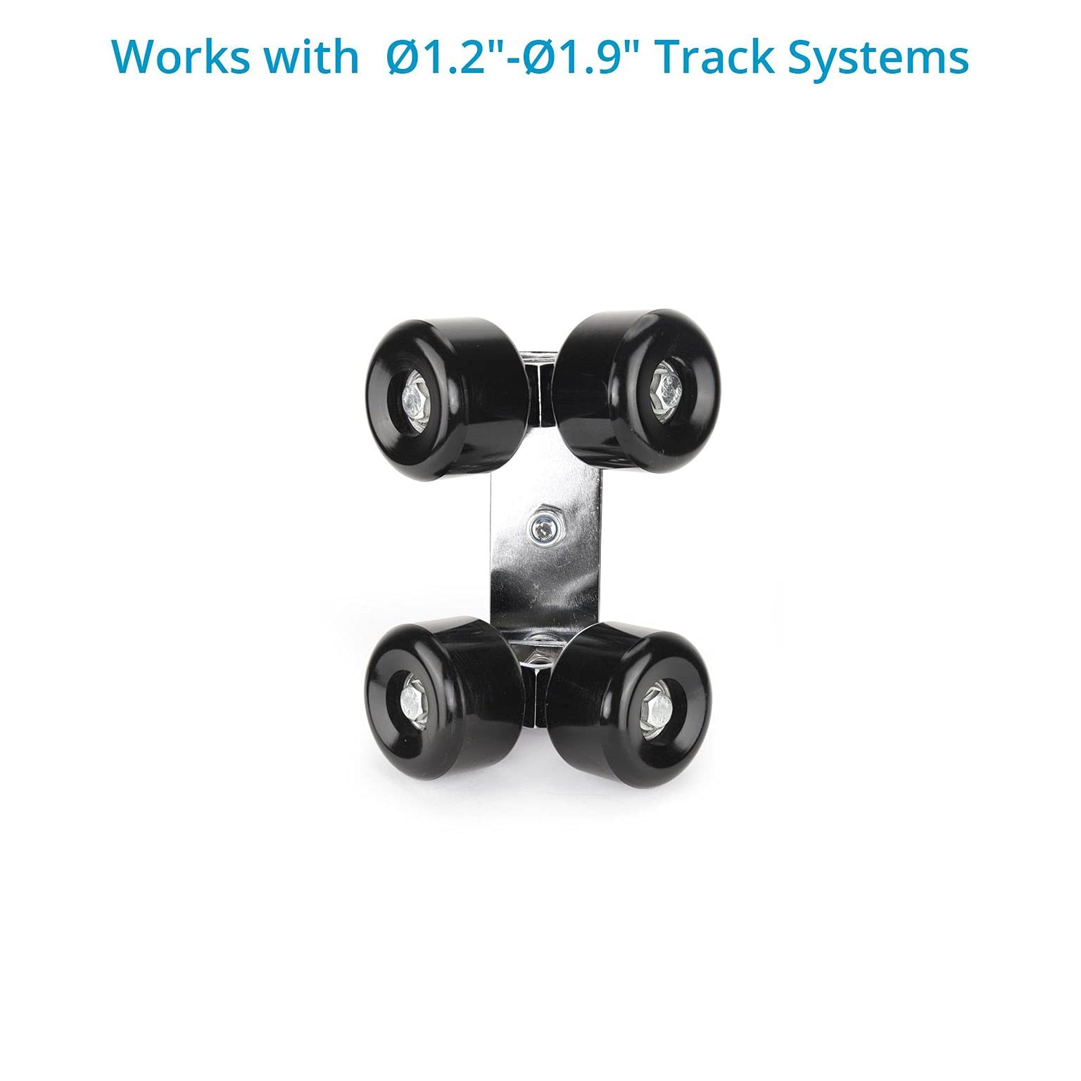 Proaim Track Wheel Set für Quad Super Camera Dolly Kompatibel mit Ø1.2"-Ø1.9" Tracks | Set mit 4 Rädern bietet 360° Schwenk- und Griffgewicht bis zu 500kg / 1102lb (P-TWS-QS)