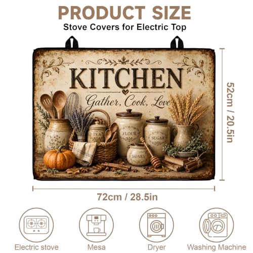 Image of Stove Burner Covers Non-Slip Electric Cooktop Protector Mat (Kitchen A)