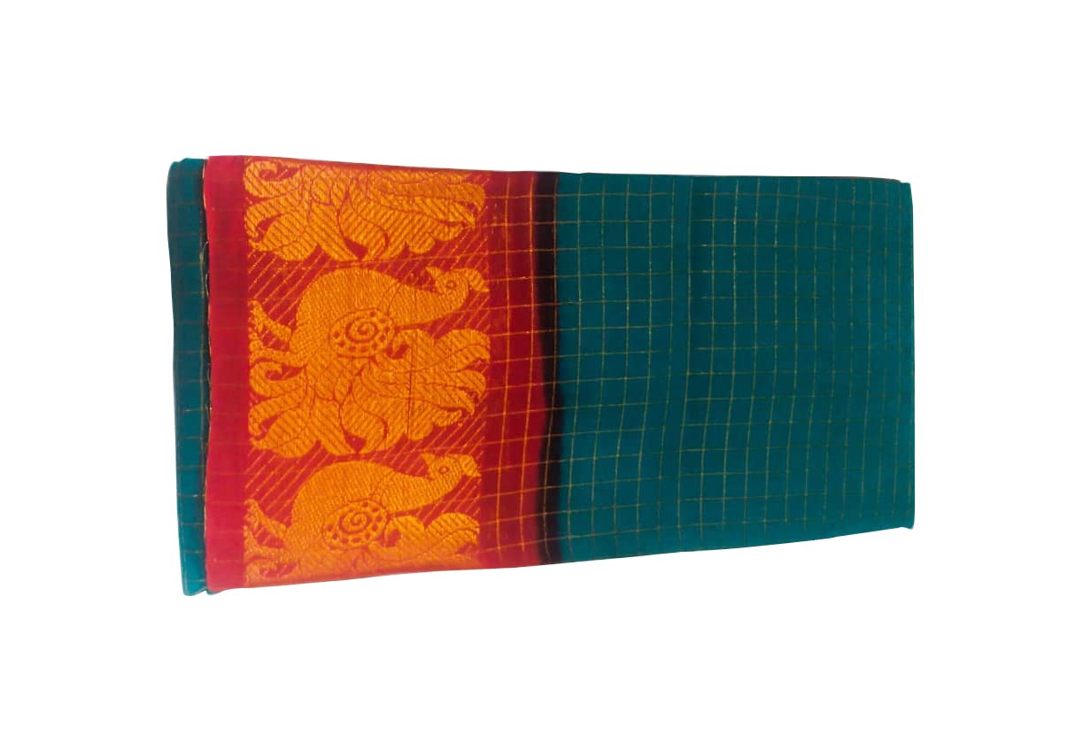 Checked sungudi cotton saree