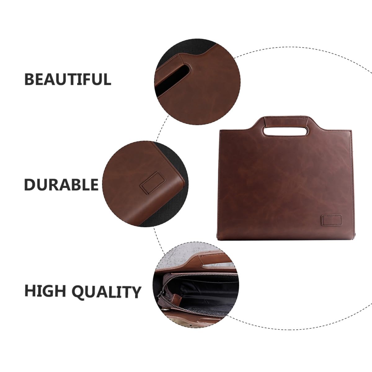 Beaupretty Borsa a Tracolla Retrò da Uomo in Pelle PU per Lavoro Quotidiano