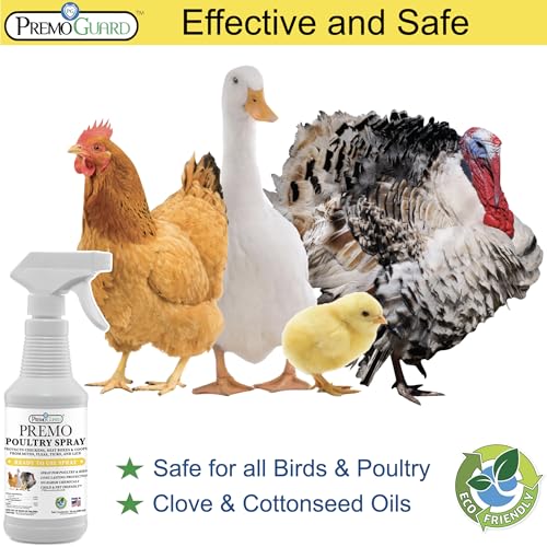 image for Poultry Spray by Premo Guard – 16 oz – Treat Mites, Fleas, Flies, 