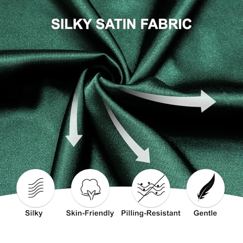 Image of Hi-Tie Men's Silk Satin Dress Shirts Long Sleeve Shiny Casual Button Up Shirts Luxury Party Disco Prom Wedding Shirt