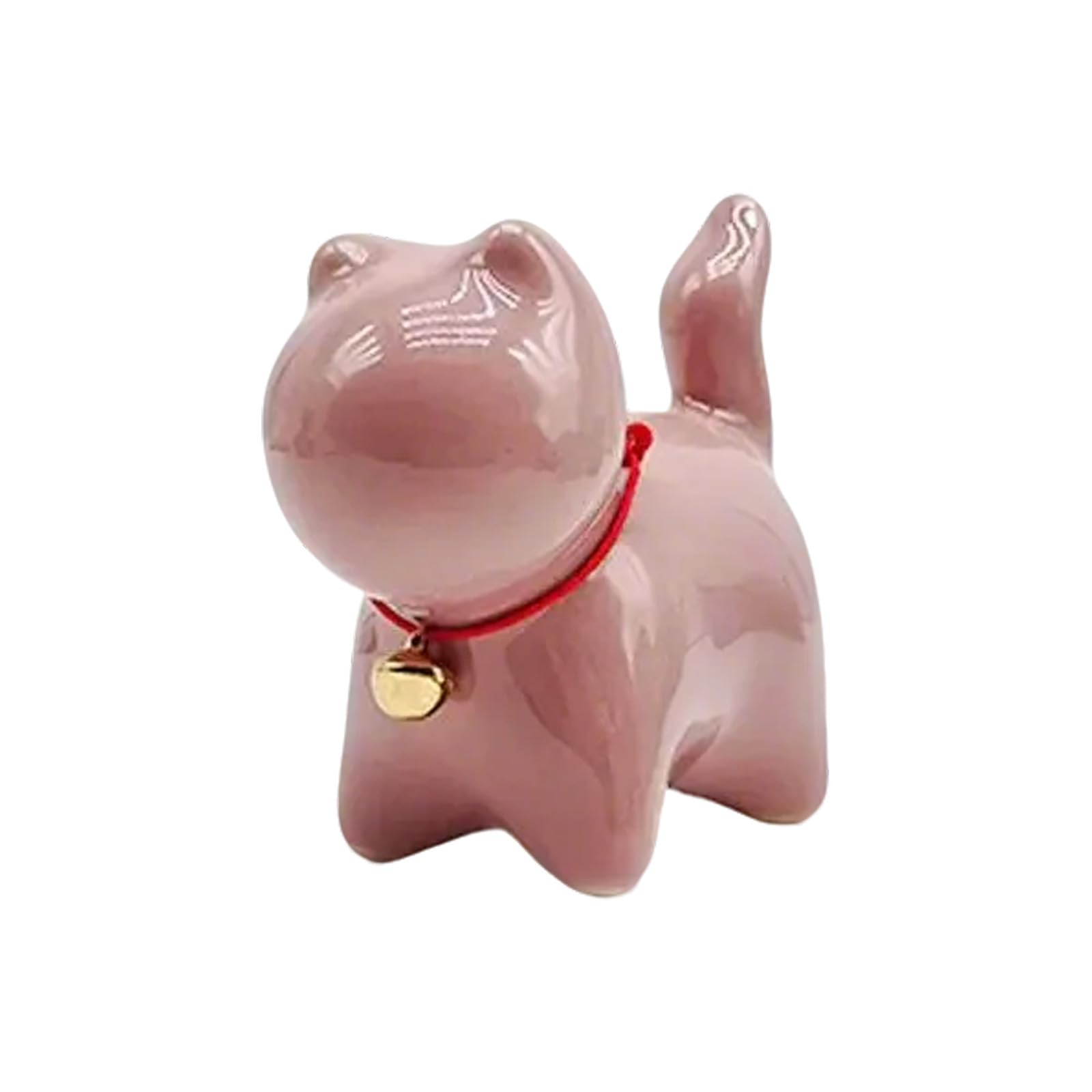 Figurine Chaton En Céramique - Décoration Table, Bureau, étagère - Environ 8x4 Cm - Cadeau Mignon