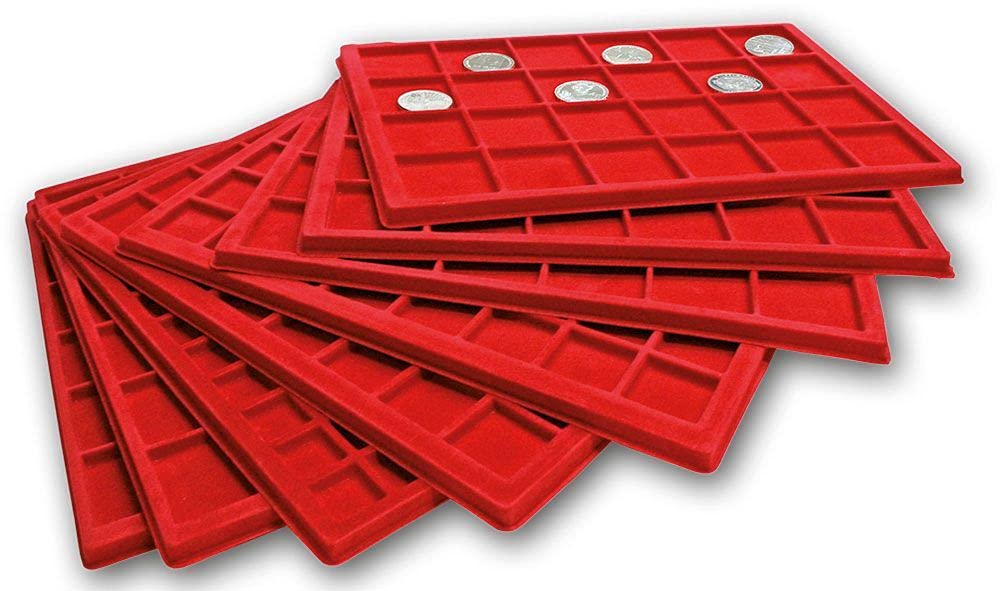 SAFE 269-9 XXL Valise à monnaie en aluminium Black Diamant pour 216 pièces + 8 plateaux rouges Mixed - Format : 350 x 240 x 82 mm
