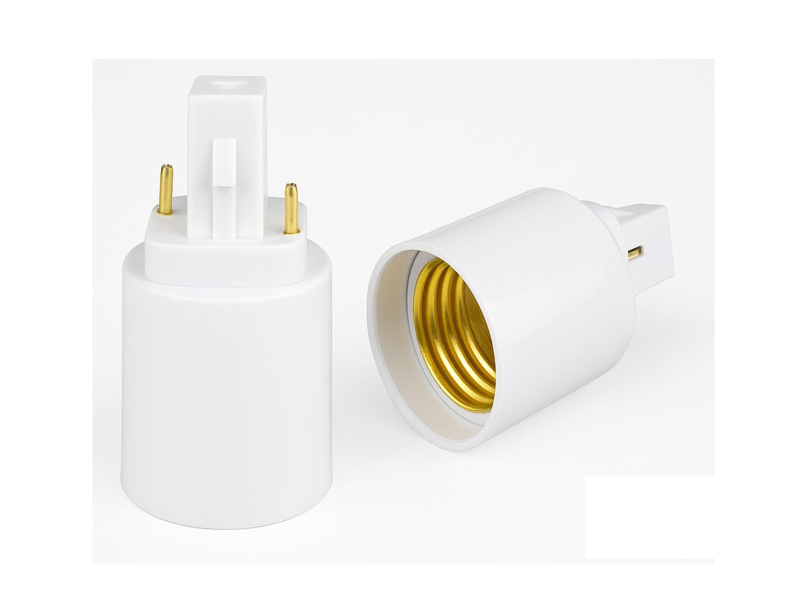 prometeo electronics Set 2 adattatori da G24 a E27 convertitore per Lampadine Led - Kit modifica plafoniere E27