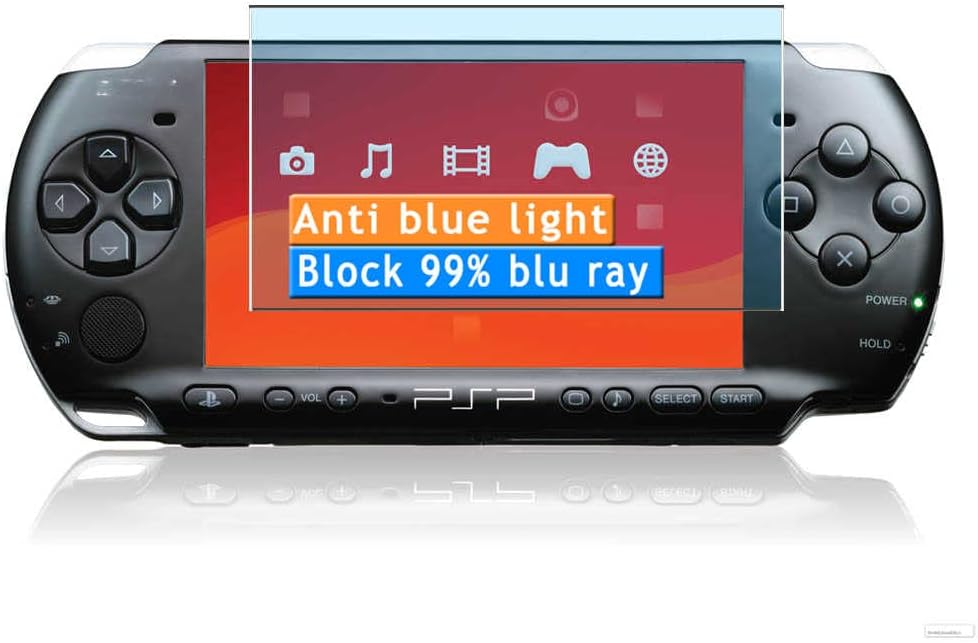 3-Pack Anti Blue Light Screen Protector, compatible with SONY PSP 3000 PSP3000 TPU Film Protectors Sticker [ Not Tempered Glass ]