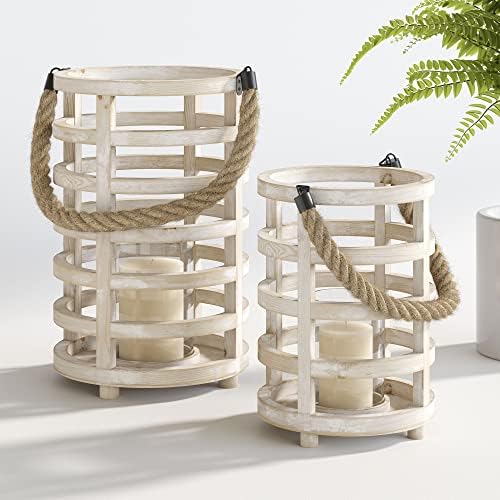 Barnyard Designs Wood Lantern Decor, Rustic Candle Lantern