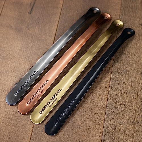 Cobbler's Choice Metal Shoe Horn - Made In The Usa - Designed For Comfort & Built For Durability! (16", Pewter) #TOP4
