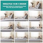Bedluxe Wedge Pillow Headboard, 3PCS Orthopedic Bed Wedge Pillows Set for After Surgery, Adjustable Pillow Wedge for Acid Reflux&Back Pain Relief, Sleeping, Back Pillow for Bed Sitting Up, White/Grey - Image 4