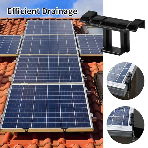 24 Stück Solarpanel Wasserablauf Clips 30mm, Entwässerung Clips PV Module Reinigung Klammer für Solarmodule Solar Zubehör