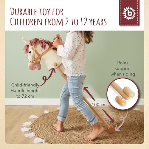 BIECO Habby Horse Ginger | Horse on a Stick | Toy Horse | Hobby Horse Stick | Horse Head | Hobby Horse Realistic Hobby Horse Toy Hobby Horses Horse Toys for Kids Horse Toys Ride on Horse Stick Party - Image 5