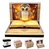 3D Kalender 2026 Eulen,3D Kalender Abreißen 2026 mit Licht, 3D Kalender Notizblock, 3D Notizblock, Tischkalender-Notizblocks, Schreibtisch Kalenders mit LED Lichtern, für Weihnachten Einweihung