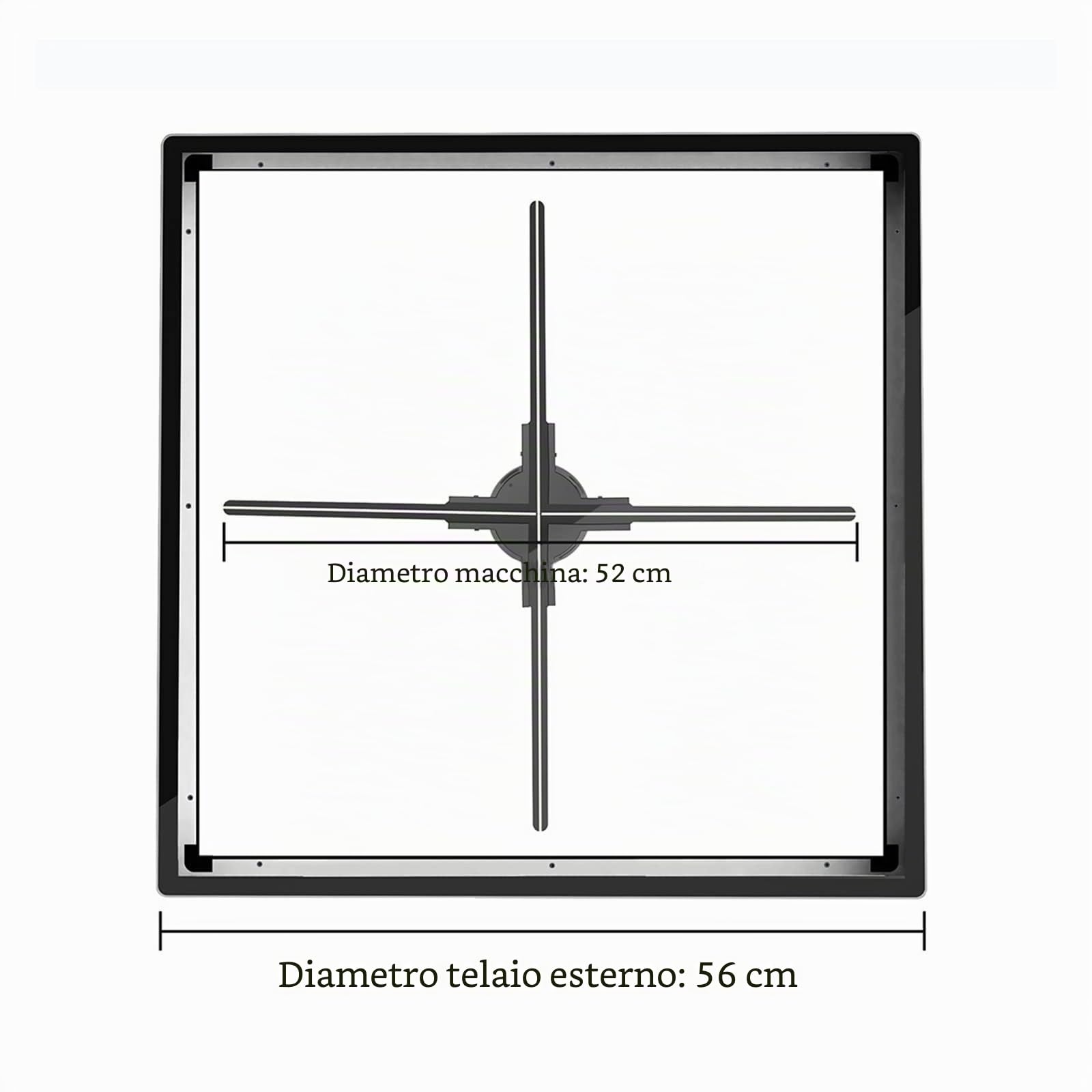 Ventilatore con ologramma 3D, Display a ventaglio con ologramma 3D Perline luminose a LED Lettore di immagini olografiche con ventaglio olografico a occhio nudo per Negozi Aziendali, Negozi, Vacanze(6