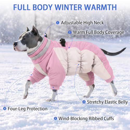 Image of MIGOHI Full Body Dog Coat,Warm Coats for Medium Dogs, XL, Pink
