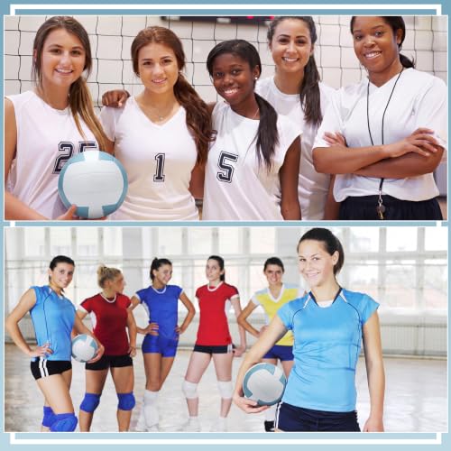 Image of Vinsot 12Pcs Size 5 Recreational Volleyballs with Air Pump Regulation Soft Volleyball Ball for Outdoor Indoor Play Waterproof Volleyball Bulk for Beginner Gym Training Beach Swimming Pool