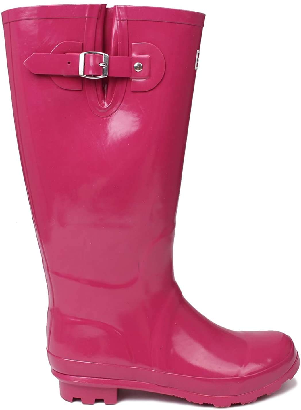 Kangol Womens Tall Wellies Ladies Wellington Boots Rubber Rain Design Berry UK 7