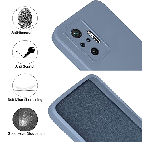 Image of Jkobi Back Cover Case for Xiaomi Mi Redmi Note 10 Pro | 10 Pro Max (Matte Finish Silicone with Inside Fiber Cloth |Light Blue)