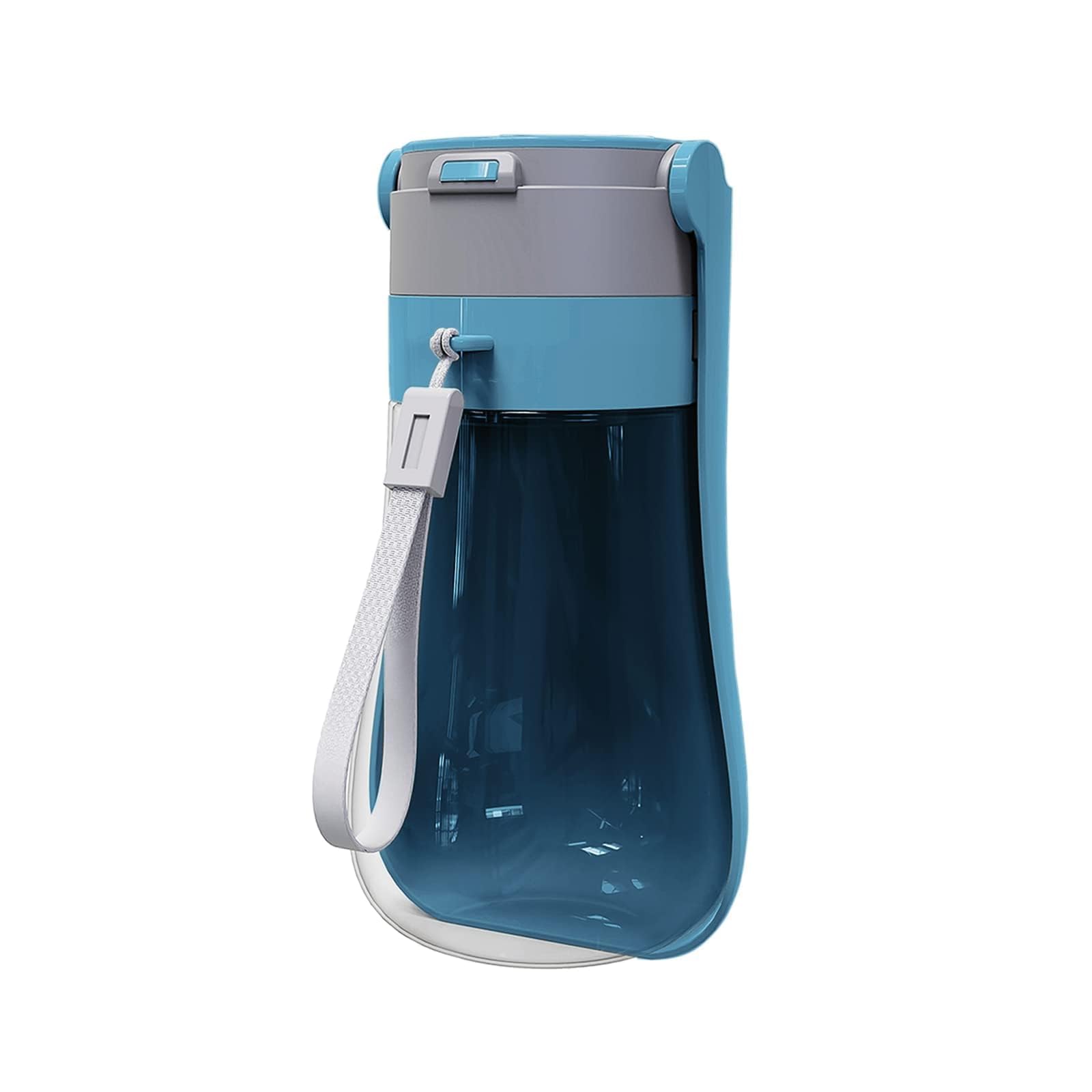 Botella de Agua Plegable para Perros para Caminar, Botellas de Agua portátiles para Mascotas de 430ml para Cachorros, dispensador de Agua para Perros pequeños, medianos y Grandes (Azul)
