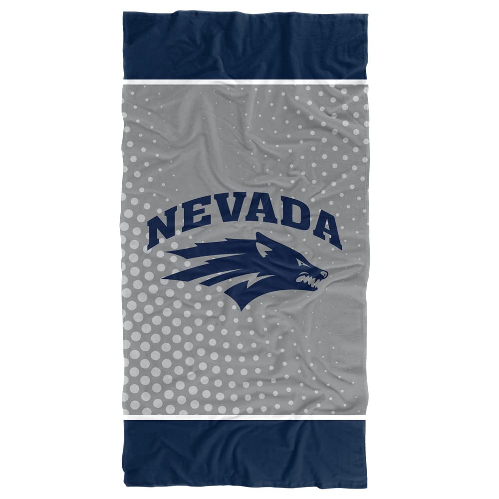 LOGOVISION University of Nevada Reno Beach Towel/Bath Towel, 30"x60" Radial Dots