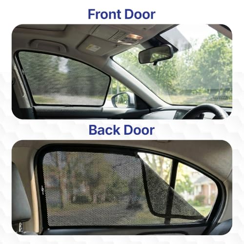 Image of KINGSWAY Car Sun Shade Curtains Only Compatible with Renault Duster (2026 Onwards) | Front Window in Half Cut and Rear in Zipper (Magnetic) | UV & Heat Protection | Pack of 6 Pcs