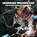 ARCCAPTAIN Reversible Welding Cap with Elastic Retractable Band, 8 Panel Protective Welders Cap, 10 oz Fireproof Cotton Comforts for Safety and Protection While Welding to Men Women, 7 1/4, Khaki