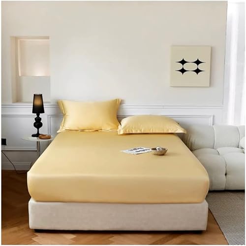 Miniatura 7 de MZP Sábana bajera ajustable de bolsillo extra profundo tamaño Queen, tela Tencel, suave, resistente a las arrugas y a la decoloración, se adapta a