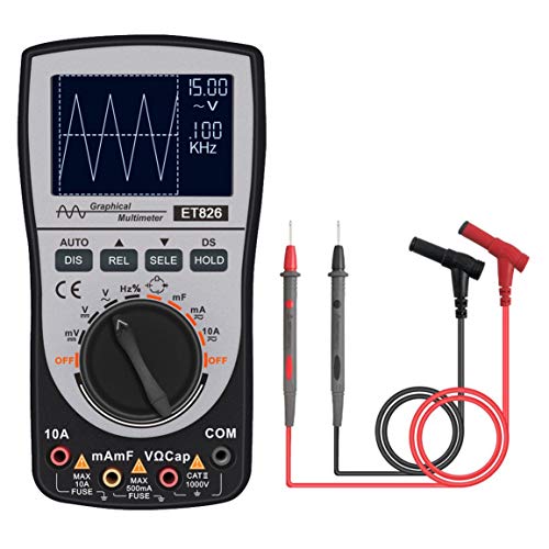 Preisvergleich Produktbild Bellaluee ET826 Digital Multimeter Auto Range Hintergrundbeleuchtung Gleichstrom- / Wechselspannungsstromzähler Kapazitätswiderstandstester