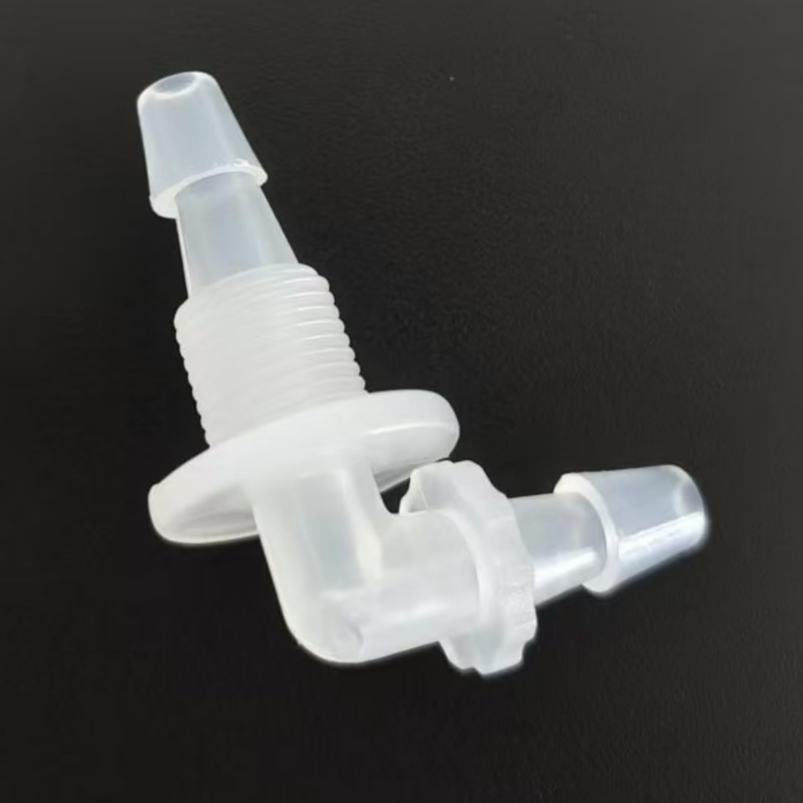 50 piezas de accesorios de lengüeta for manguera de plástico reutilizables de mamparo a granel-conectores de calidad alimentaria for acuarios, laboratorios(3/16inch-M10 Male Thread-Elbow)