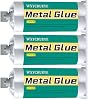 Super Pegamento para Metal, Pegamento Oleoso de Alta Resistencia para Soldadura - Tubo de Escape, Auto, Kit de Reparación para Yate, Adhesivo de Metal de Dos Partes, Pegamento Epoxi Impermeable de Alta Resistencia para Metales, Plásticos, Cerámicas, Fibra de Vidrio, PVC 2