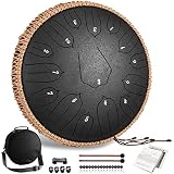Lronbird Steel Tongue Drum,12 Inch 15 Note Handpan Drums, Concert Percussion Instrument with Travel